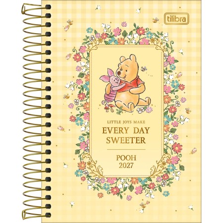 Foto ilustrativa Agenda Espiral Diária 12,9 x 18,7 cm Pooh 2027