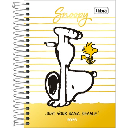Foto ilustrativa Agenda Espiral Diária 12,9 x 18,7 cm Snoopy 2026