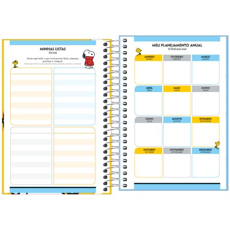 Foto ilustrativa Agenda Espiral Diária 12,9 x 18,7 cm Snoopy 2027