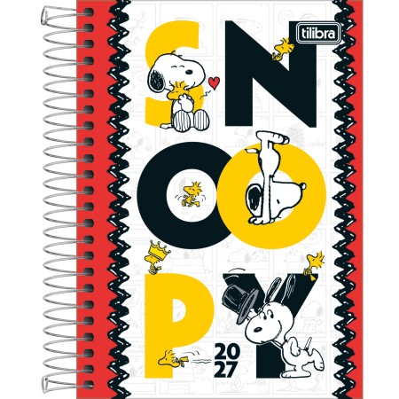 Foto ilustrativa Agenda Espiral Diária 12,9 x 18,7 cm Snoopy 2027