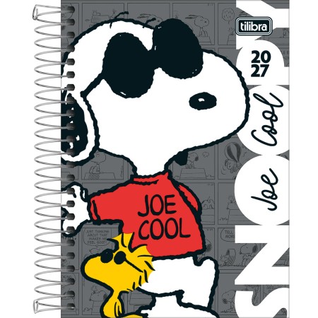 Foto ilustrativa Agenda Espiral Diária 12,9 x 18,7 cm Snoopy 2027