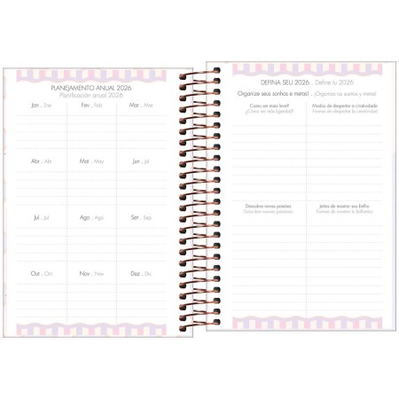 Foto ilustrativa Agenda Espiral Diária 12,9 x 18,7 cm Soho 2026