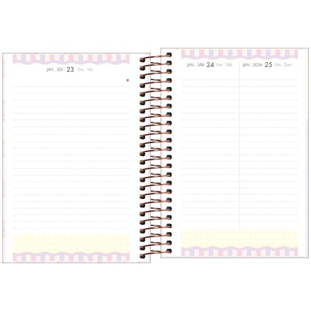 Foto ilustrativa Agenda Espiral Diária 12,9 x 18,7 cm Soho 2026