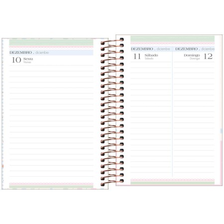 Foto ilustrativa Agenda Espiral Diária 12,9 x 18,7 cm Soho 2027