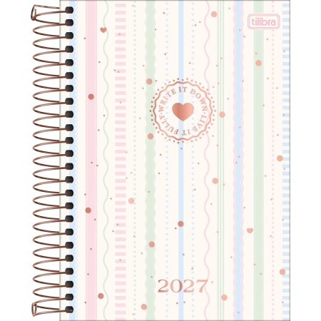 Foto ilustrativa Agenda Espiral Diária 12,9 x 18,7 cm Soho 2027