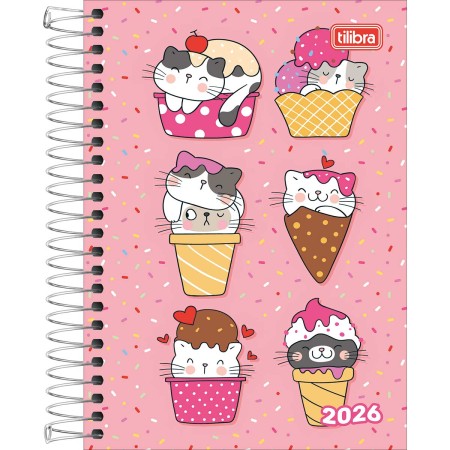 Foto ilustrativa Agenda Espiral Diária 12,9 x 18,7 cm Spice Feminina 2026