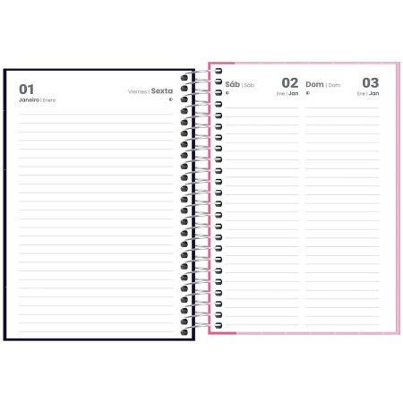 Foto ilustrativa Agenda Espiral Diária 12,9 x 18,7 cm Spice Feminina 2027