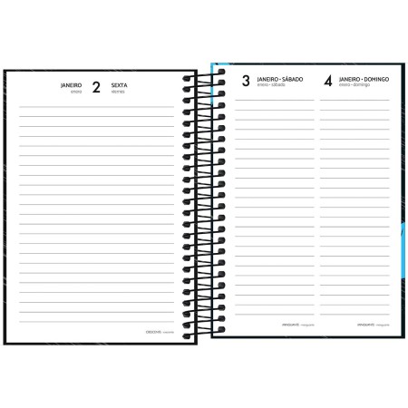 Foto ilustrativa Agenda Espiral Diária 12,9 x 18,7 cm Spice Masculina 2026