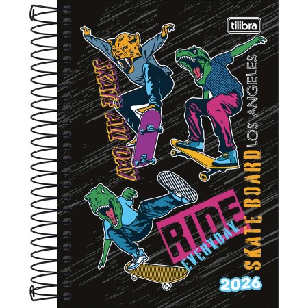 Foto ilustrativa Agenda Espiral Diária 12,9 x 18,7 cm Spice Masculina 2026