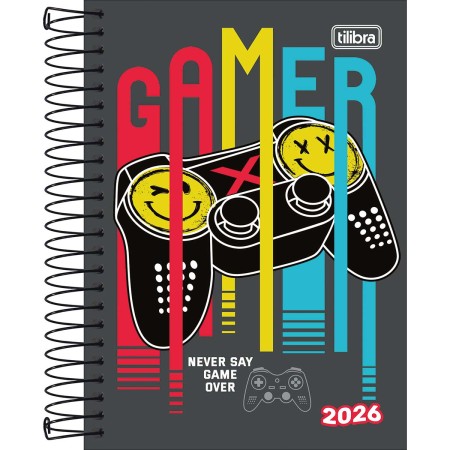 Foto ilustrativa Agenda Espiral Diária 12,9 x 18,7 cm Spice Masculina 2026