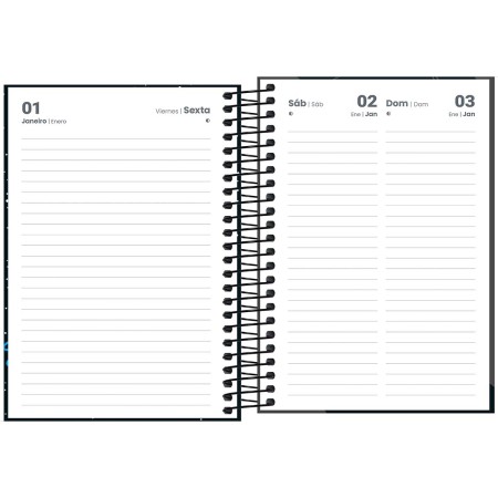 Foto ilustrativa Agenda Espiral Diária 12,9 x 18,7 cm Spice Masculina 2027