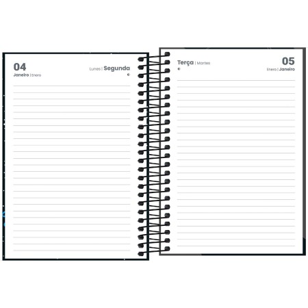 Foto ilustrativa Agenda Espiral Diária 12,9 x 18,7 cm Spice Masculina 2027