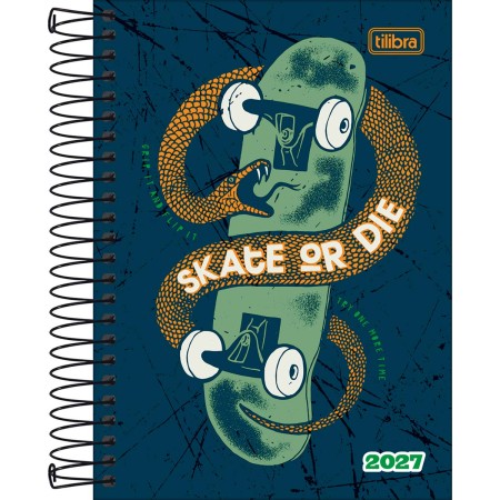 Foto ilustrativa Agenda Espiral Diária 12,9 x 18,7 cm Spice Masculina 2027