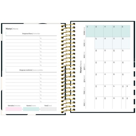 Foto ilustrativa Agenda Espiral Diária 12,9 x 18,7 cm West Village 2026