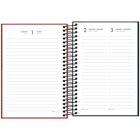 Foto ilustrativa Agenda Espiral Diária 12,9 x 18,7 cm Zip 2026