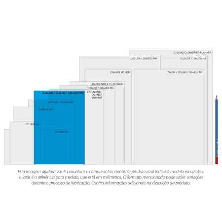 Foto ilustrativa Agenda Espiral Diária 12,9 x 18,7 cm Zip 2026