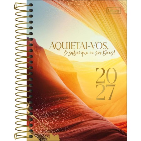 Foto ilustrativa Agenda Espiral Diária 14,0 x 20,0 cm Louvor 2027