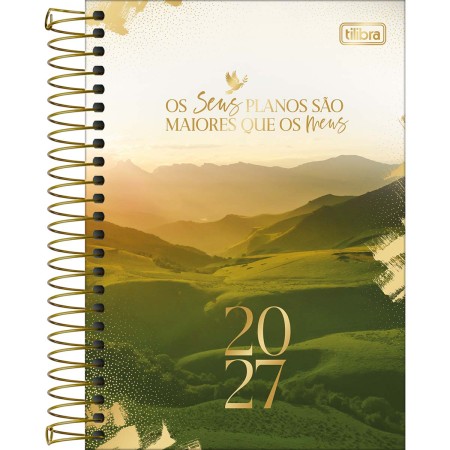 Foto ilustrativa Agenda Espiral Diária 14,0 x 20,0 cm Louvor 2027
