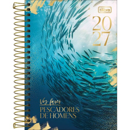 Foto ilustrativa Agenda Espiral Diária 14,0 x 20,0 cm Louvor 2027