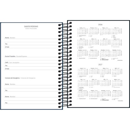 Foto ilustrativa Agenda Espiral Diária 14,0 x 20,0 cm Spice Cores 2026