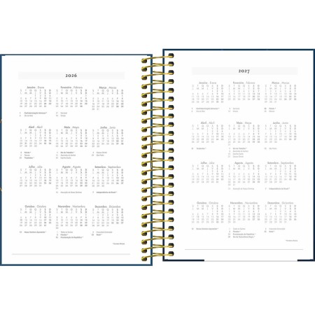 Foto ilustrativa Agenda Espiral Diária 14,2 x 20,3 cm Bíblica 2026