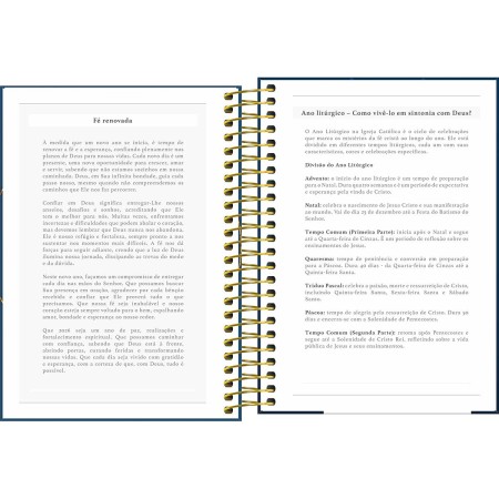 Foto ilustrativa Agenda Espiral Diária 14,2 x 20,3 cm Bíblica 2026