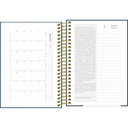 Foto ilustrativa Agenda Espiral Diária 14,2 x 20,3 cm Bíblica 2026
