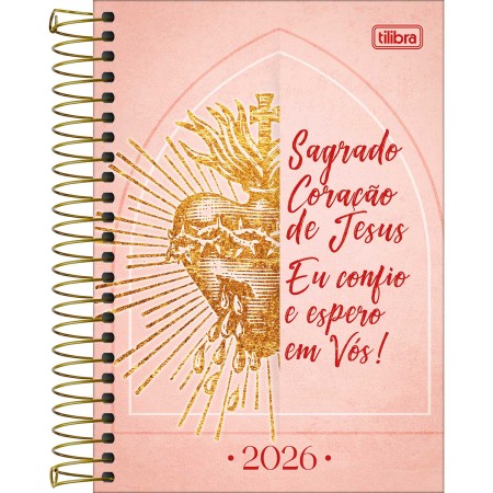Foto ilustrativa Agenda Espiral Diária 14,2 x 20,3 cm Bíblica 2026