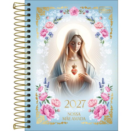 Foto ilustrativa Agenda Espiral Diária 14,2 x 20,3 cm Bíblica 2027