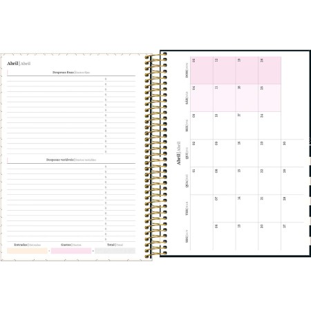 Foto ilustrativa Agenda Espiral Diária 20 x 27,5 cm West Village 2026