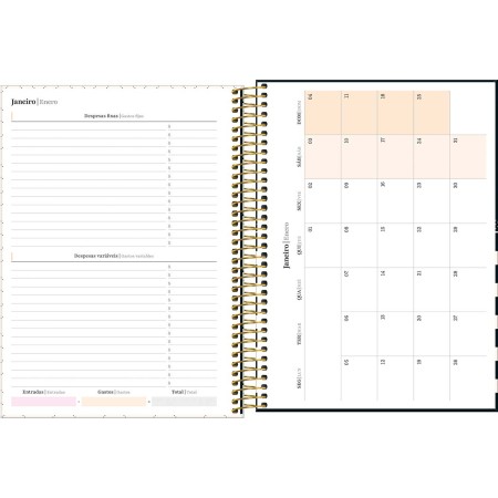 Foto ilustrativa Agenda Espiral Diária 20 x 27,5 cm West Village 2026