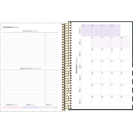 Foto ilustrativa Agenda Espiral Diária 20 x 27,5 cm West Village 2026