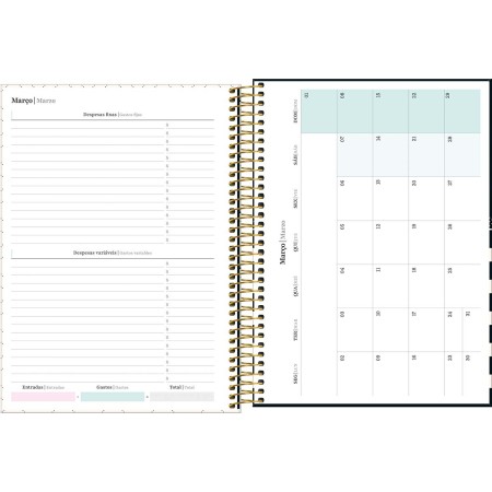 Foto ilustrativa Agenda Espiral Diária 20 x 27,5 cm West Village 2026