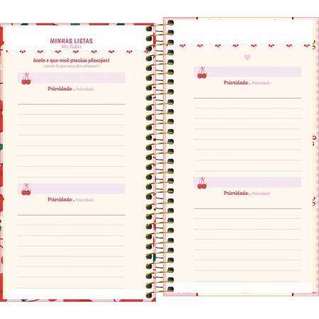 Foto ilustrativa Agenda Espiral Semanal 16,7 x 8,9 cm Amarena 2027