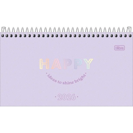 Foto ilustrativa Agenda Espiral Semanal 16,7 x 8,9 cm Happy 2026