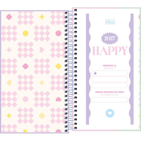 Foto ilustrativa Agenda Espiral Semanal 16,7 x 8,9 cm Happy 2027