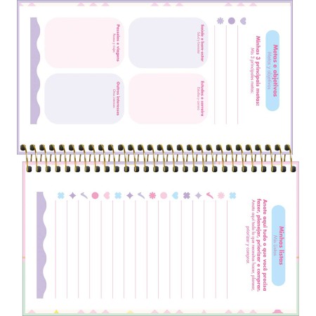 Foto ilustrativa Agenda Espiral Semanal 16,7 x 8,9 cm Happy 2027