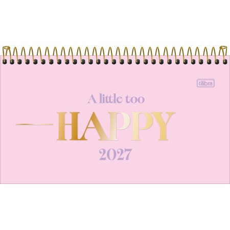 Foto ilustrativa Agenda Espiral Semanal 16,7 x 8,9 cm Happy 2027