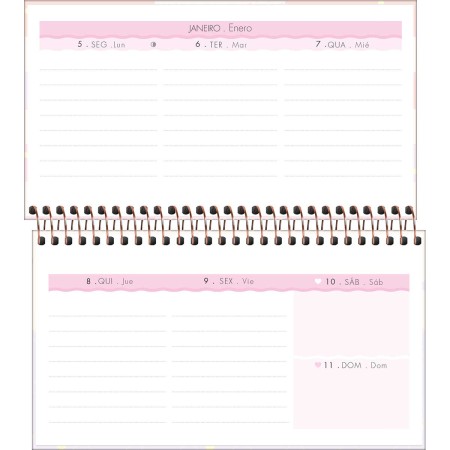 Foto ilustrativa Agenda Espiral Semanal de Bolso 16,7 x 8,9 cm Soho 2026