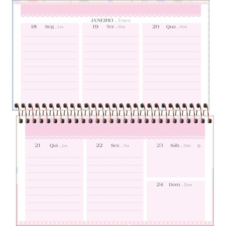 Foto ilustrativa Agenda Espiral Semanal de Bolso 16,7 x 8,9 cm Soho 2027