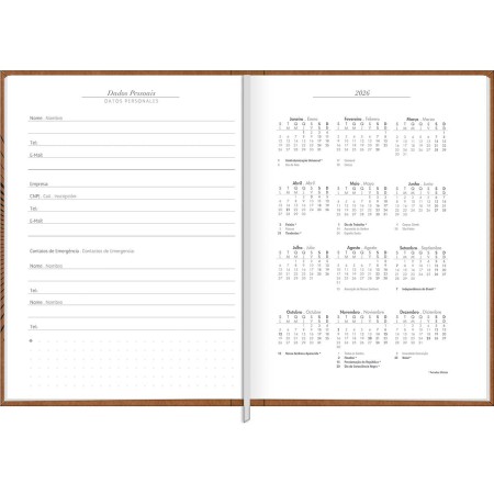 Foto ilustrativa Agenda Executiva Costurada Diária 12,3 x 16,6 cm Prátika Master 2026