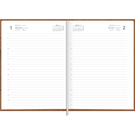 Foto ilustrativa Agenda Executiva Costurada Diária 12,3 x 16,6 cm Prátika Master 2026