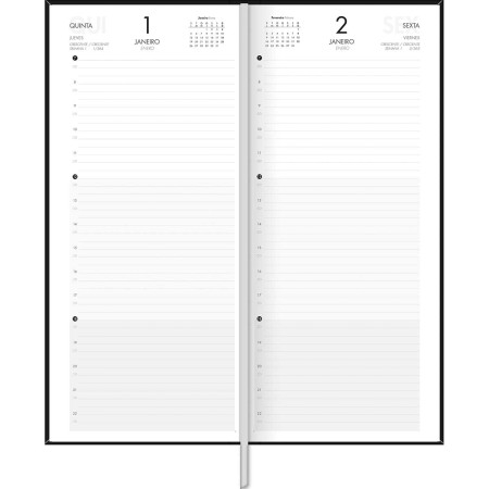 Foto ilustrativa Agenda Executiva Costurada Diária 12,3 x 27,5 cm Comercial 2026