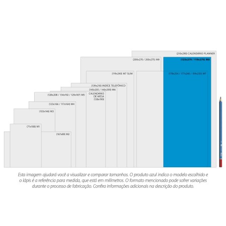 Foto ilustrativa Agenda Executiva Costurada Diária 12,3 x 27,5 cm Comercial 2026