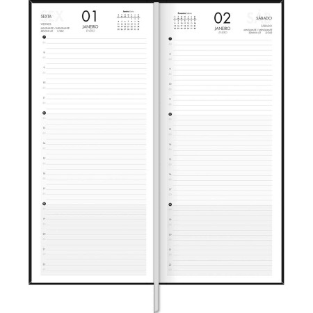 Foto ilustrativa Agenda Executiva Costurada Diária 12,3 x 27,5 cm Comercial 2027
