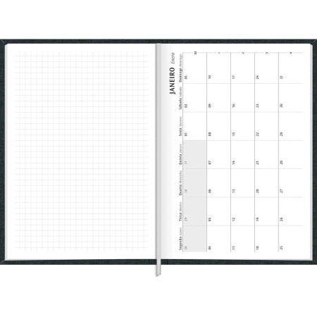 Foto ilustrativa Agenda Executiva Costurada Diária 13,4 x 19,2 cm Milano 2027