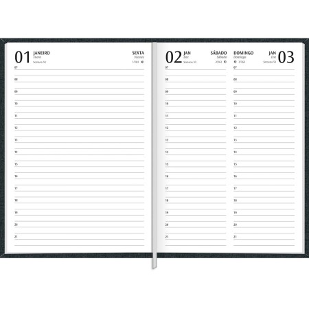 Foto ilustrativa Agenda Executiva Costurada Diária 13,4 x 19,2 cm Milano 2027