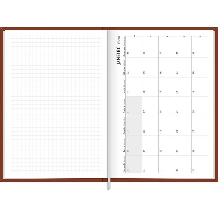 Foto ilustrativa Agenda Executiva Costurada Diária 13,4 x 19,2 cm Milano Cores 2027