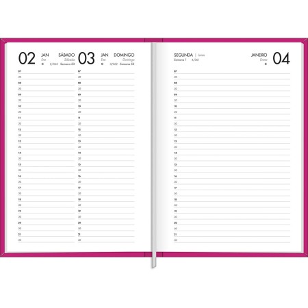 Foto ilustrativa Agenda Executiva Costurada Diária 13,4 x 19,2 cm Napoli Feminina 2027