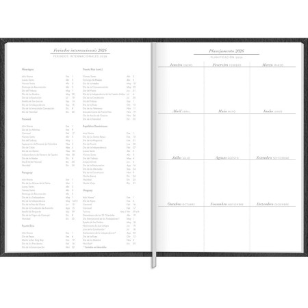 Foto ilustrativa Agenda Executiva Costurada Diária 13,4 x 19,2 cm Torino 2026